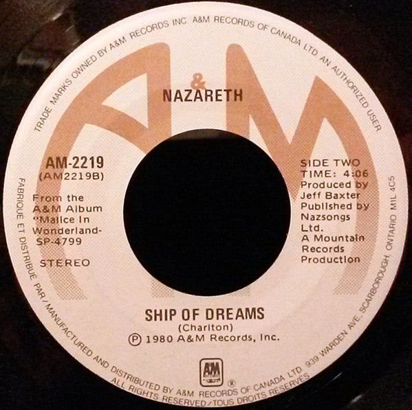 Nazareth (2) : Holiday / Ship Of Dreams (7")