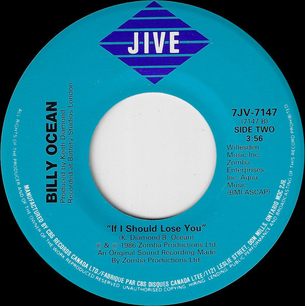 Billy Ocean : There'll Be Sad Songs (To Make You Cry) / If I Should Lose You (7")