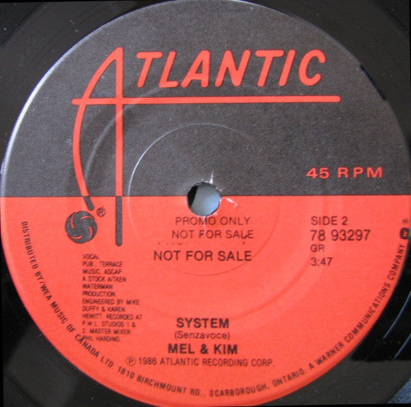 Mel & Kim : Showing Out (Get Fresh At The Weekend) (7", Single, Promo)