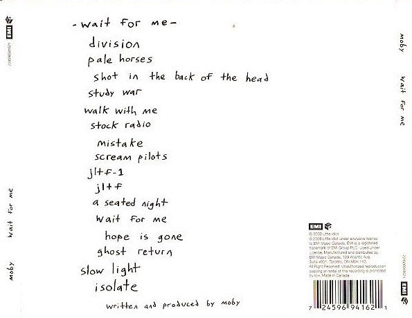 Moby : Wait For Me (CD, Album)