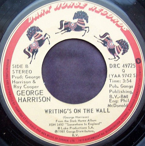 George Harrison : All Those Years Ago (7", Single, Pic)