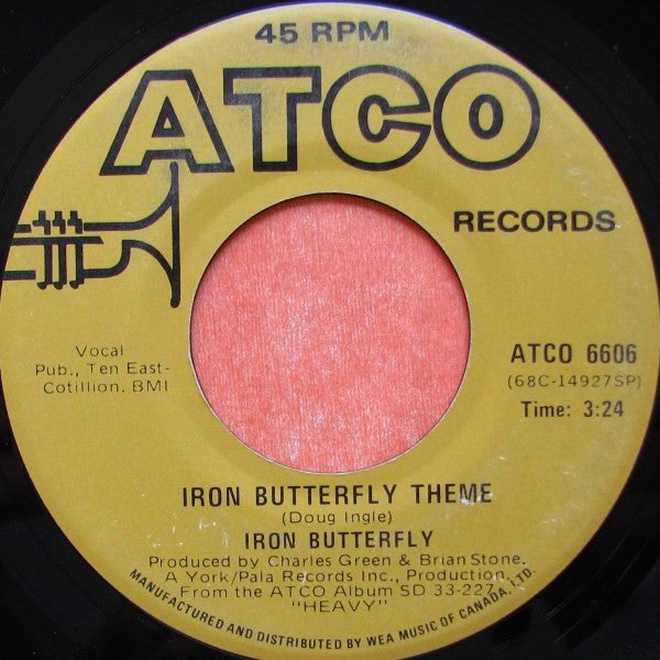 Iron Butterfly : In-A-Gadda-Da-Vida / Iron Butterfly Theme (7", RE)