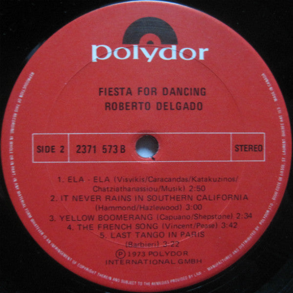 Roberto Delgado : Fiesta For Dancing (LP)