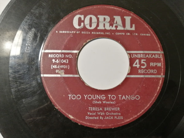 Teresa Brewer : Ricochet (Rick-O-Shay) / Too Young To Tango (7")