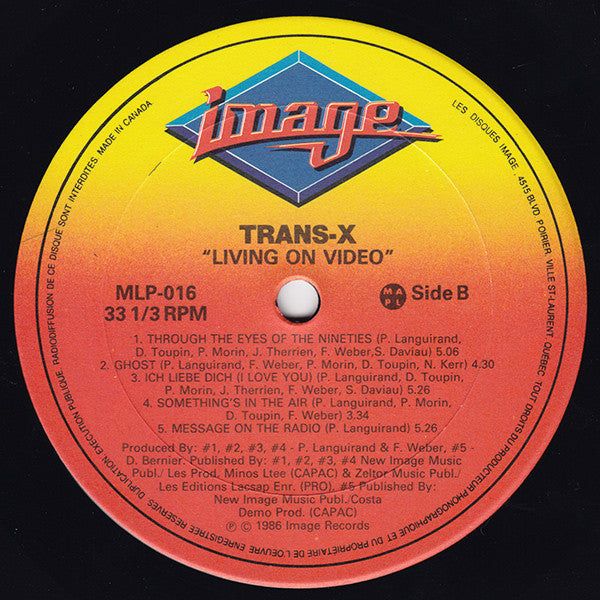 Trans-X : Living On Video (LP, Album)