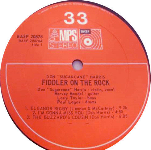 Don "Sugarcane" Harris : Fiddler On The Rock (LP, Album)