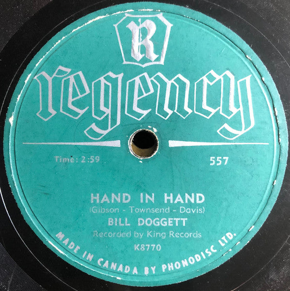 Bill Doggett : Slow Walk / Hand In Hand (Shellac, 10")