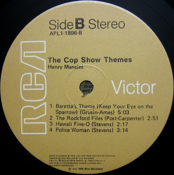 Henry Mancini : The Cop Show Themes (LP, Album)