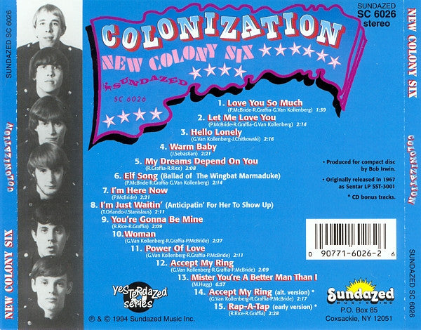 The New Colony Six : Colonization (CD, Album, RE)