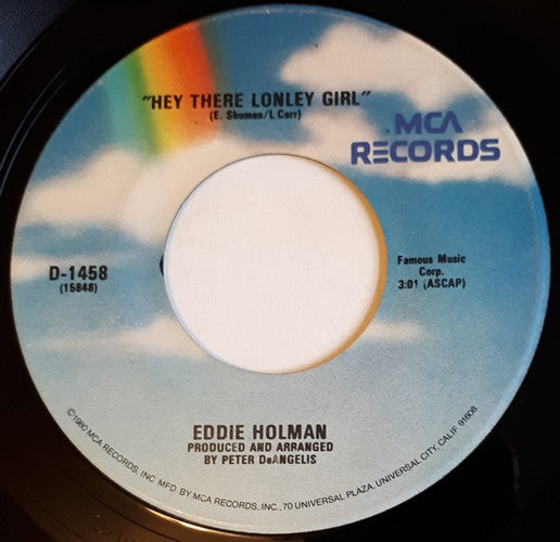 Eddie Holman / Tyrone Davis : Hey There Lonely Girl / Can I Change My Mind (7", Mono, M/Print)