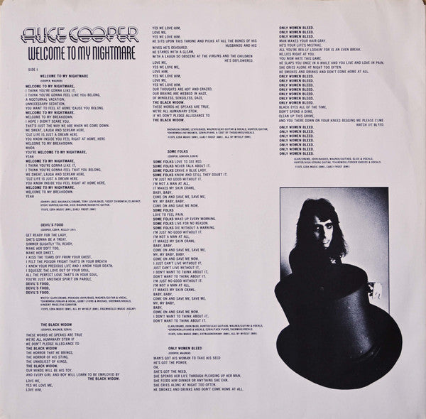 Alice Cooper (2) : Welcome To My Nightmare (LP, Album, Qua)