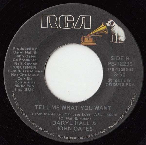 Daryl Hall & John Oates : Private Eyes (7", Single)