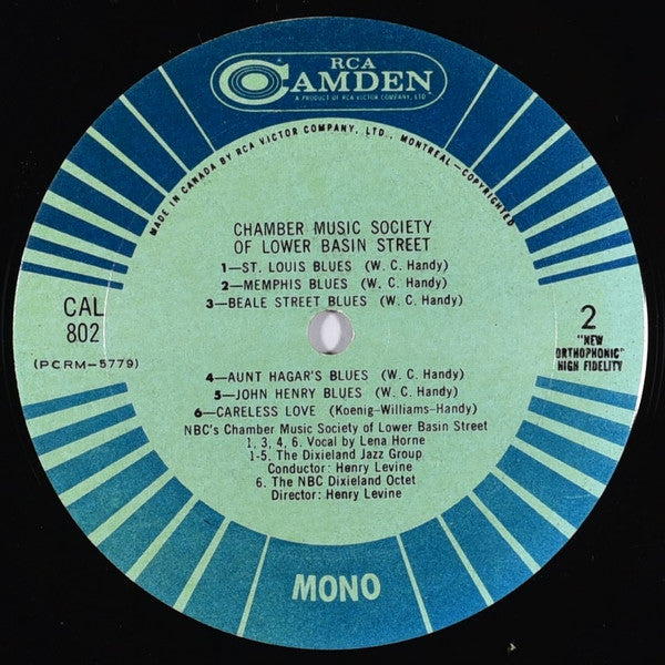 Dinah Shore, Lena Horne, Sidney Bechet, Dr Henry Levine's Barefooted Dixieland Philharmonic, Paul Lavalle And His Woodwindy Ten : NBC's Chamber Music Society Of Lower Basin Street (LP, Comp, Mono)