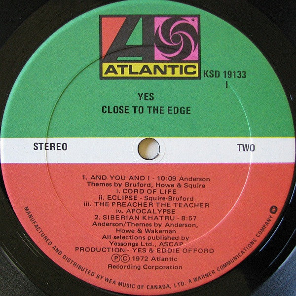 Yes : Close To The Edge (LP, Album, RE, Imp)