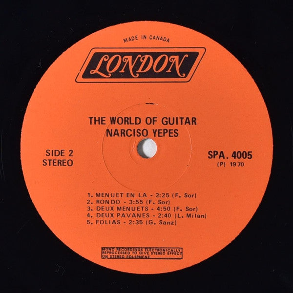 Narciso Yepes : The World Of Guitar Volume 1 (LP)