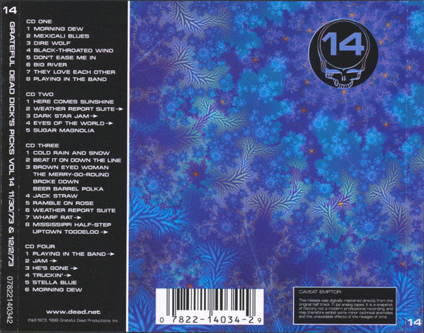 The Grateful Dead : Dick's Picks Volume Fourteen: Boston Music Hall 11/30/73 & 12/2/73 (4xCD, Album, RP, Sho)