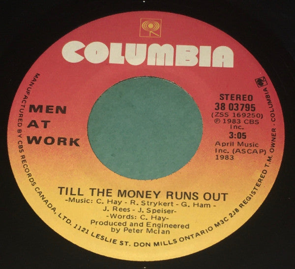 Men At Work : Overkill (7", Single)
