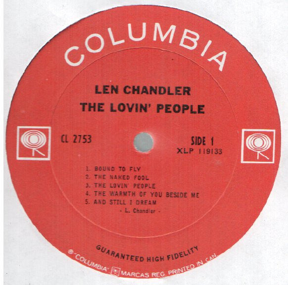 Len Chandler : The Lovin' People (LP, Album, Mono)