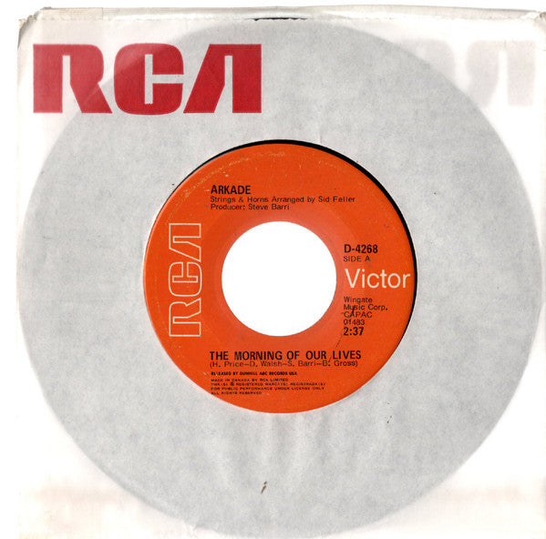 Arkade : The Morning Of Our Lives (7", Single)