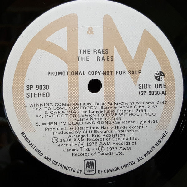 The Raes : The Raes (LP, Album, Promo)