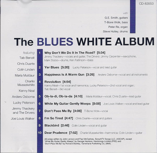 Various : The Blues White Album (CD, Album)