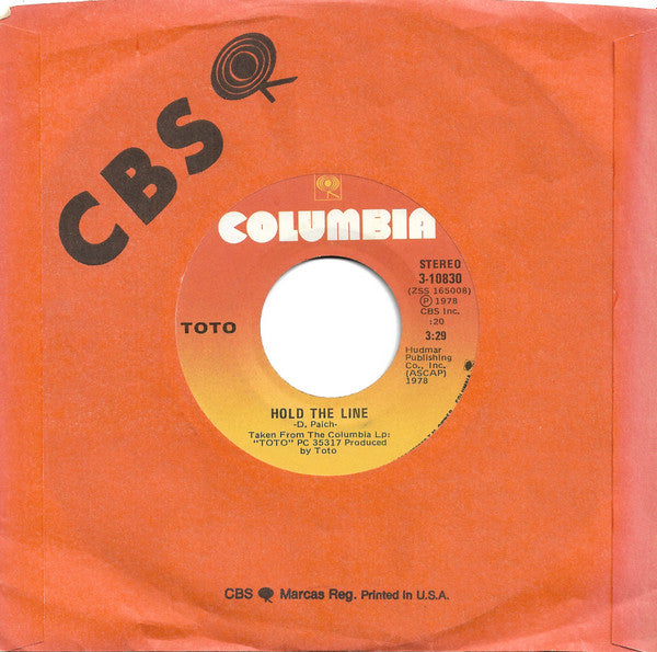 Toto : Hold The Line (7", Single)