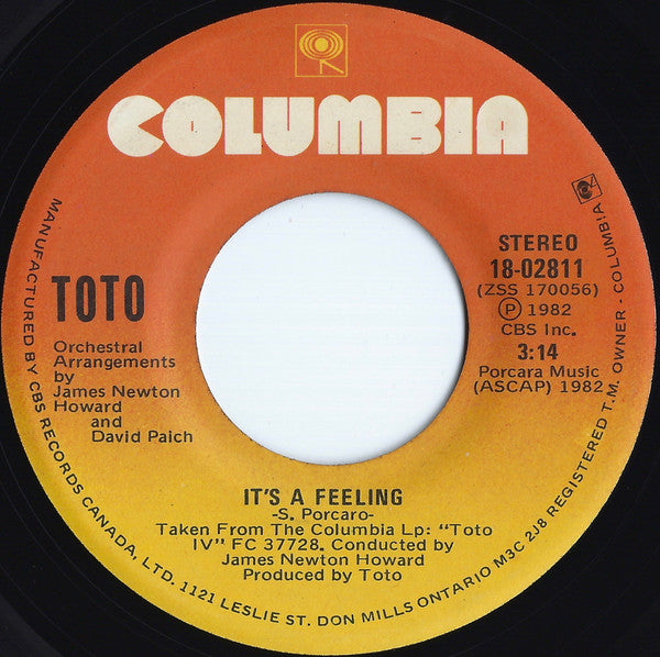 Toto : Rosanna (7", Single)