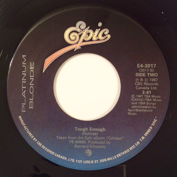 Platinum Blonde : Contact (7", Single)