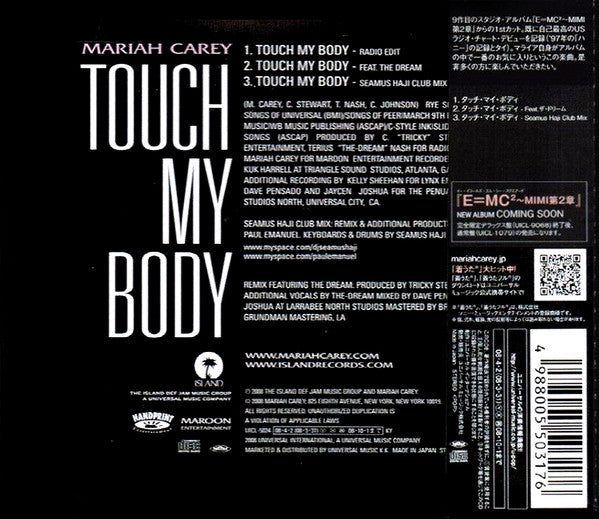 Mariah Carey : Touch My Body (CD, Single)
