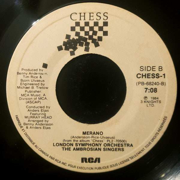 Murray Head : One Night In Bangkok (7", Single)