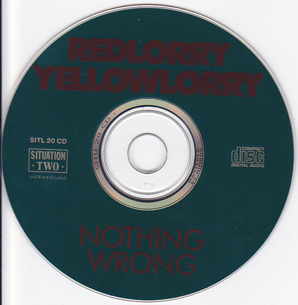 Red Lorry Yellow Lorry : Nothing Wrong (CD, Album, RE)