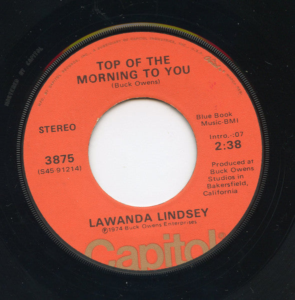Lawanda Lindsey : Hello Out There / Top Of The Morning To You (7", Single, Win)