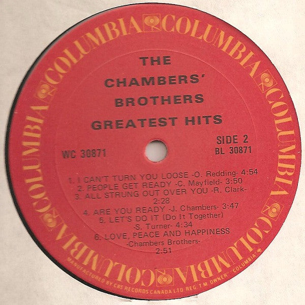 The Chambers Brothers : The Chambers Brothers' Greatest Hits (LP, Comp, RE)