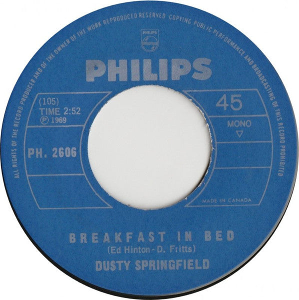 Dusty Springfield : Don't Forget About Me (7", Single, Mono)