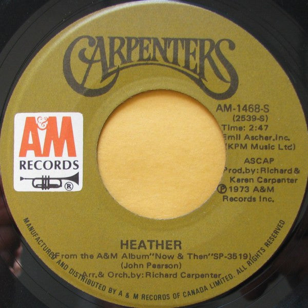 Carpenters : Top Of The World (7", Single)