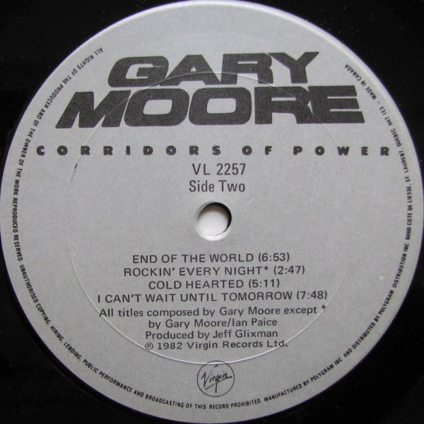 Gary Moore : Corridors Of Power (LP, Album)