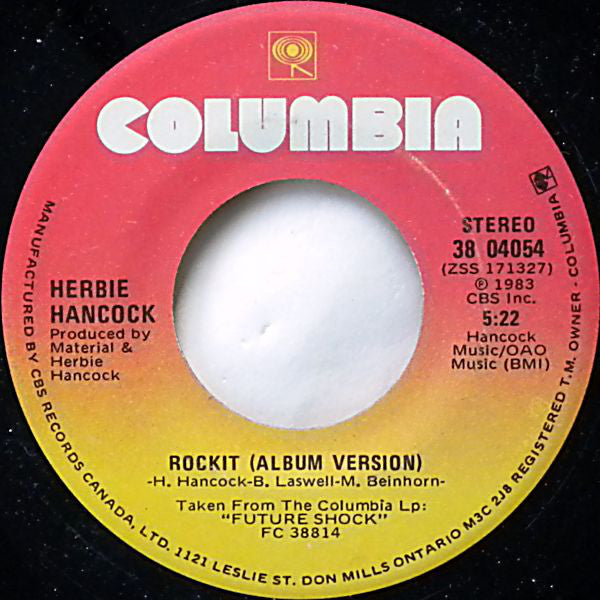 Herbie Hancock : Rockit (7", Single)