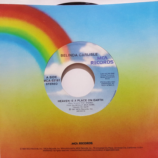 Belinda Carlisle : Heaven Is A Place On Earth (7", Single)