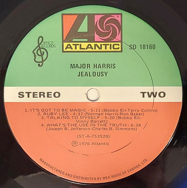 Major Harris : Jealousy (LP, Album)