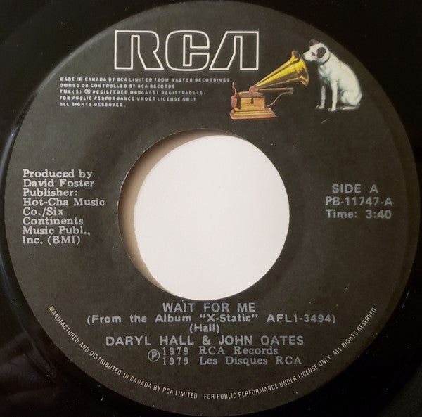 Daryl Hall & John Oates : Wait For Me (7", Single)