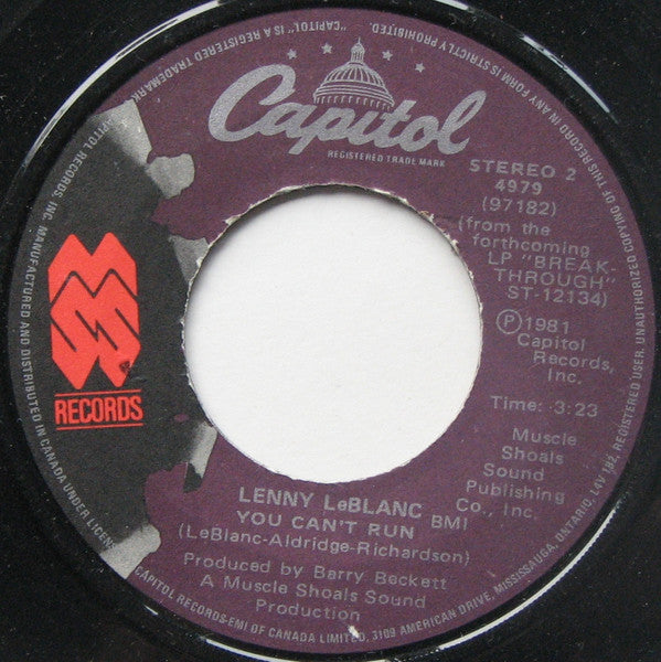 Lenny LeBlanc : Somebody Send My Baby Home (7")