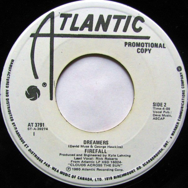 Firefall : Staying With It (7", Single, Promo)