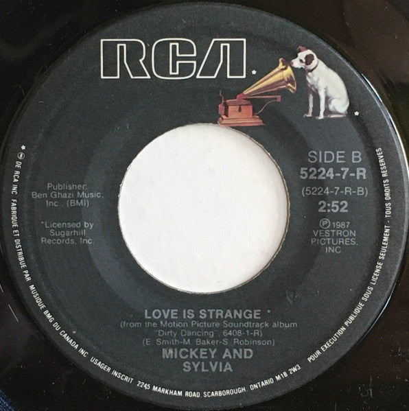 Bill Medley & Jennifer Warnes / Mickey And Sylvia* : (I've Had) The Time Of My Life / Love Is Strange (7")