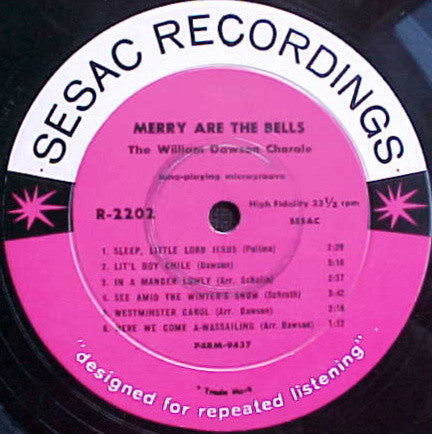The William Dawson Chorale : Merry Are The Bells (LP, Album, Mono)