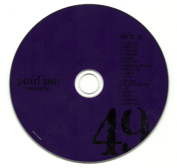 Pearl Jam : Montreal, Canada - October 4, 2000 (2xCD, Album, Tour)