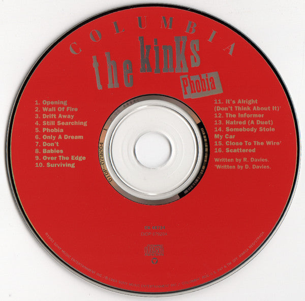 The Kinks : Phobia (CD, Album, DAD)