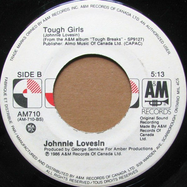 Johnnie Lovesin* : She's A Woman Tonight (7", Single)