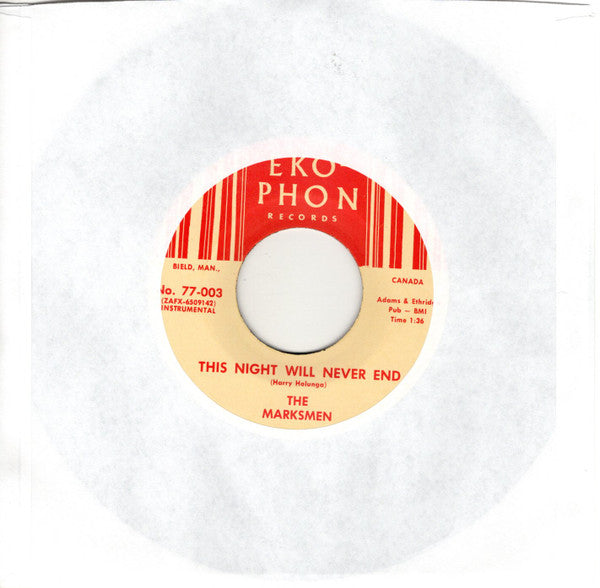 THE MARKSMEN (23), Harry Holunga : Plains Of Abraham / This Night Will Never End (7", Single)