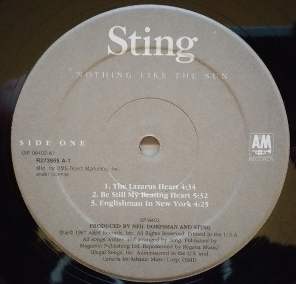 Sting : ...Nothing Like The Sun (2xLP, Album, Club)