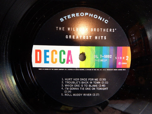 The Wilburn Brothers : The Wilburn Brothers' Greatest Hits (LP, Comp)